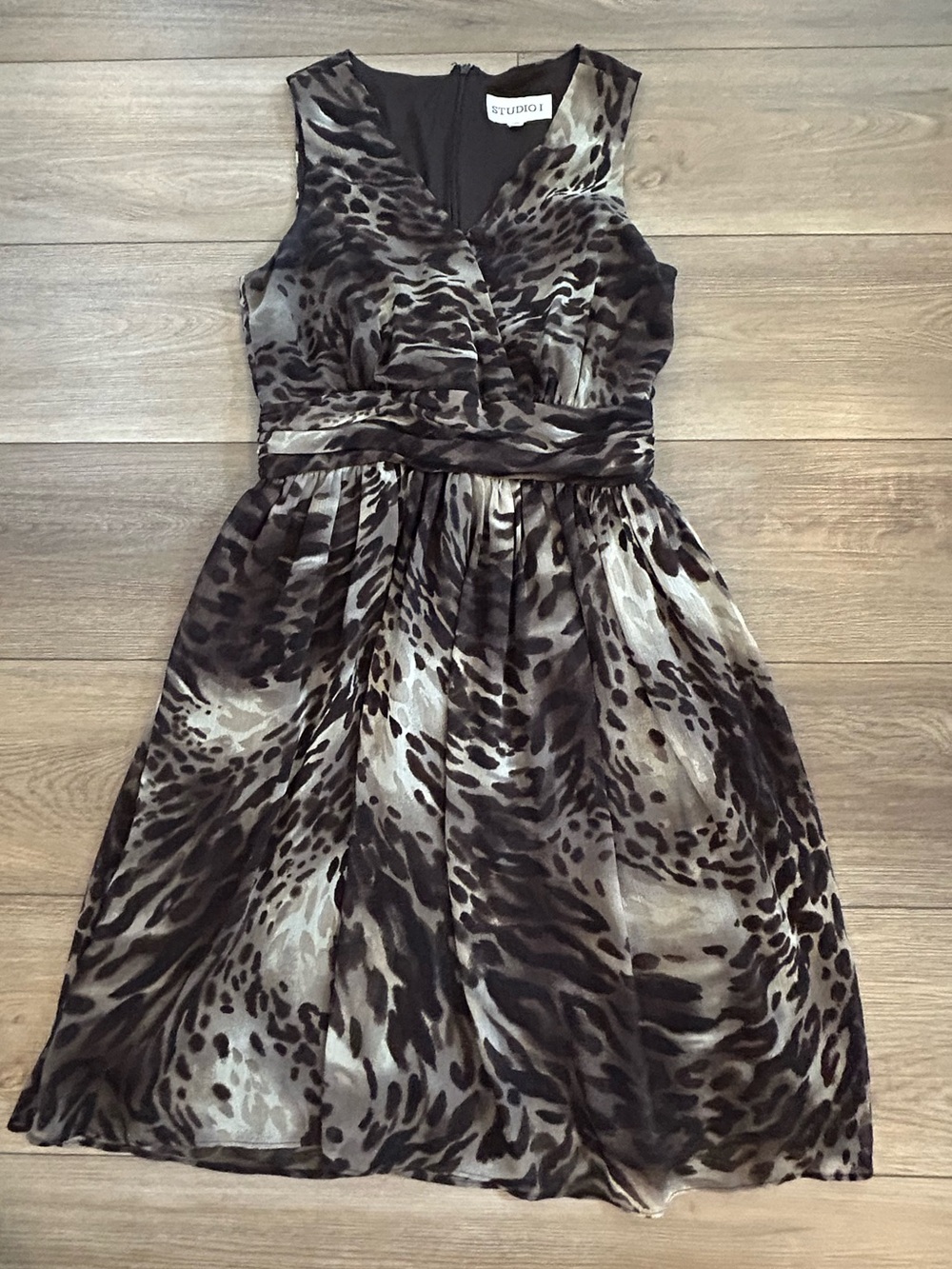 Studio I Size 6 Animal Print Fit Flare Cocktail Dress